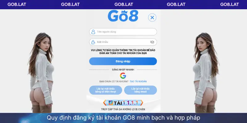 Quy định đăng ký tài khoản GO8 minh bạch và hợp pháp